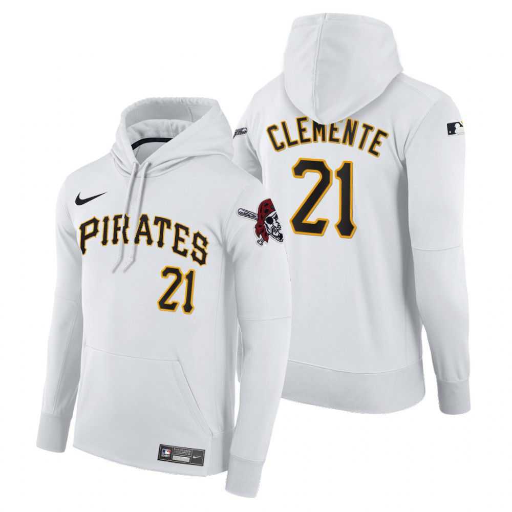 Men Pittsburgh Pirates 21 Clemente white home hoodie 2021 MLB Nike Jerseys Men Pittsburgh Pirates 21 Clemente white home hoodie 2021 MLB Nike Jerseys